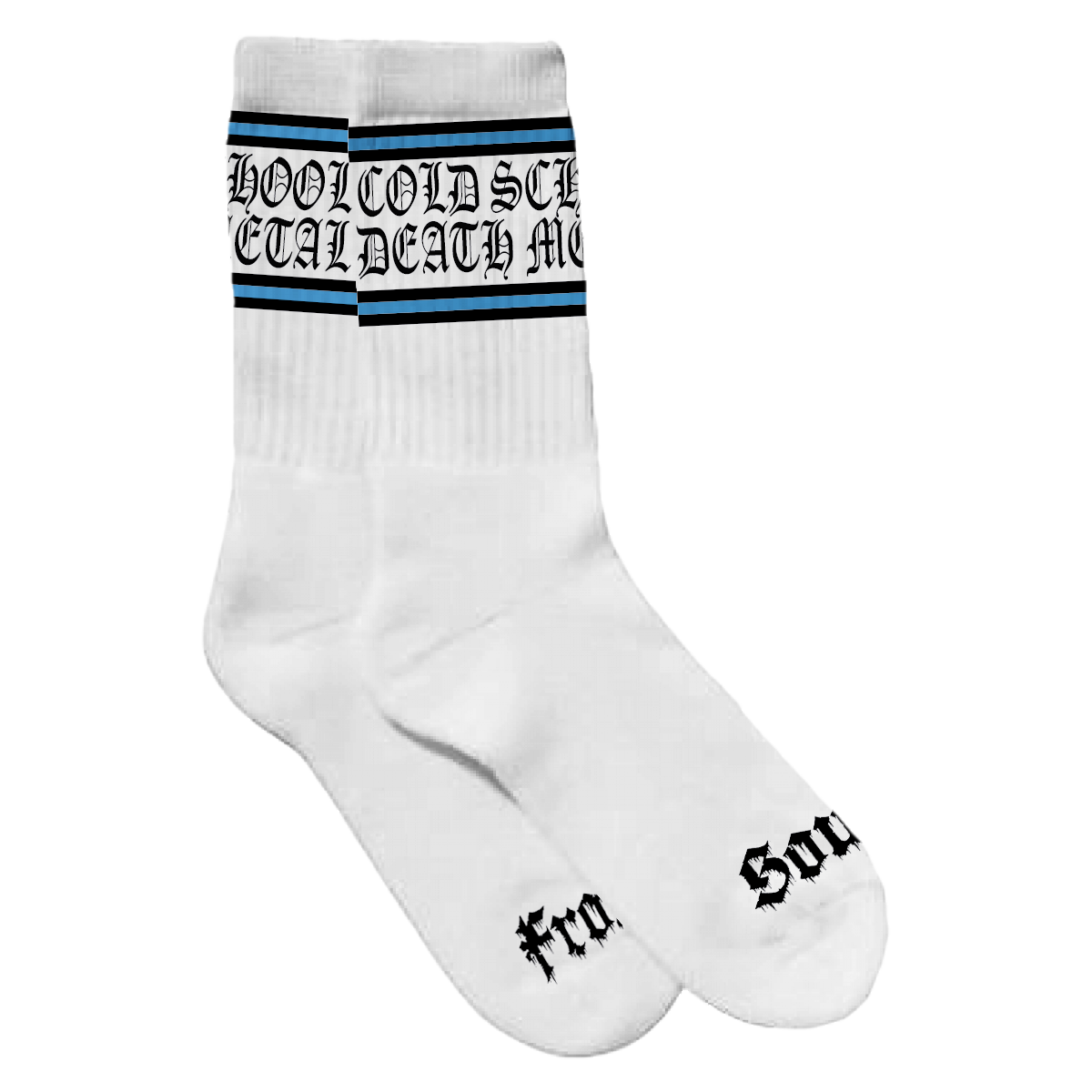Cold School Death Metal Socks (White)
