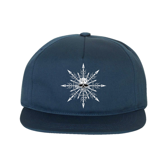 Skullflake Snapback Hat (Navy Blue)