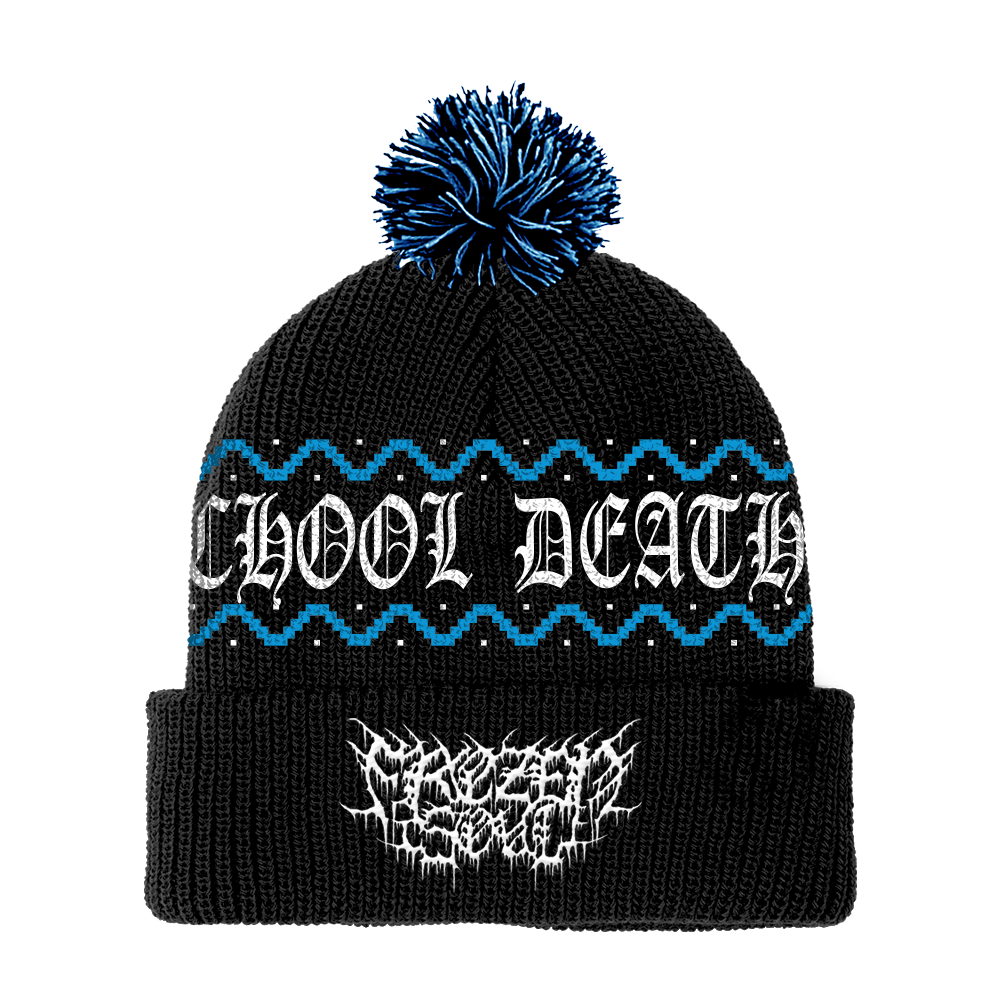 Cold School Death Metal Pom Beanie (Black)