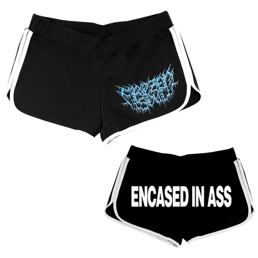 Encased In Ass Women's Shorts (Black/White)