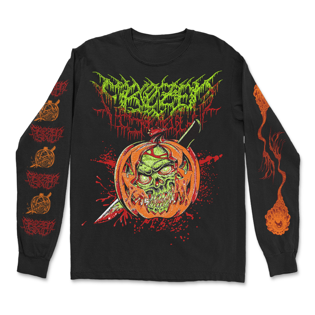 Pumpkin Skull Long Sleeve (Black)